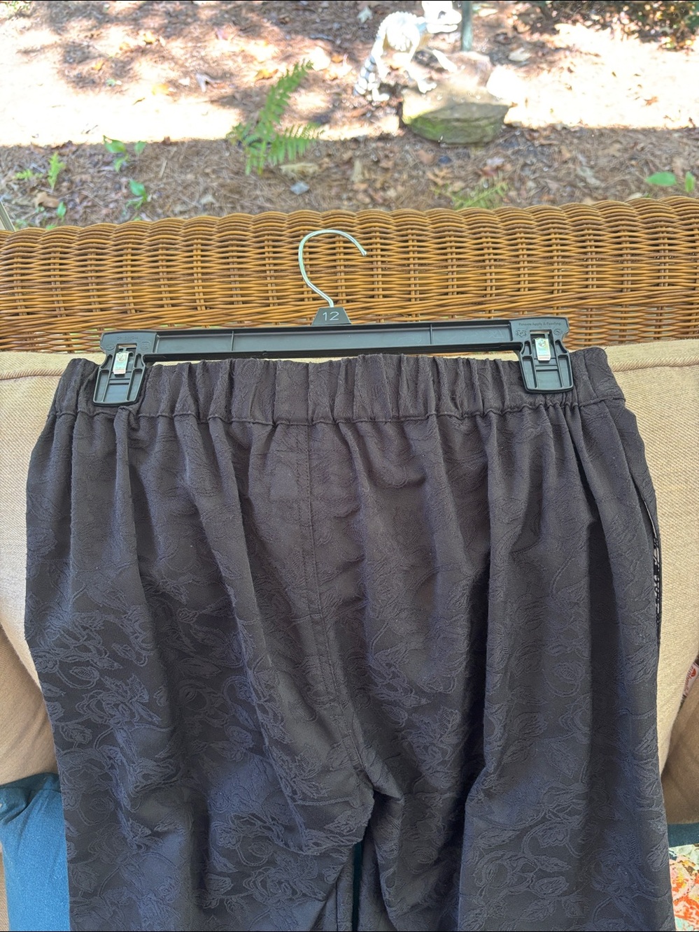 Johnny Was Black Wide Leg Jacquard Pants - Picture 2 of 4
